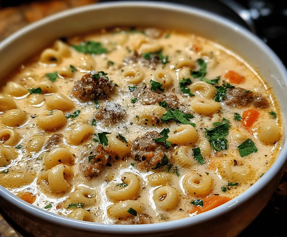 Creamy Parmesan Italian Sausage Soup Recipe