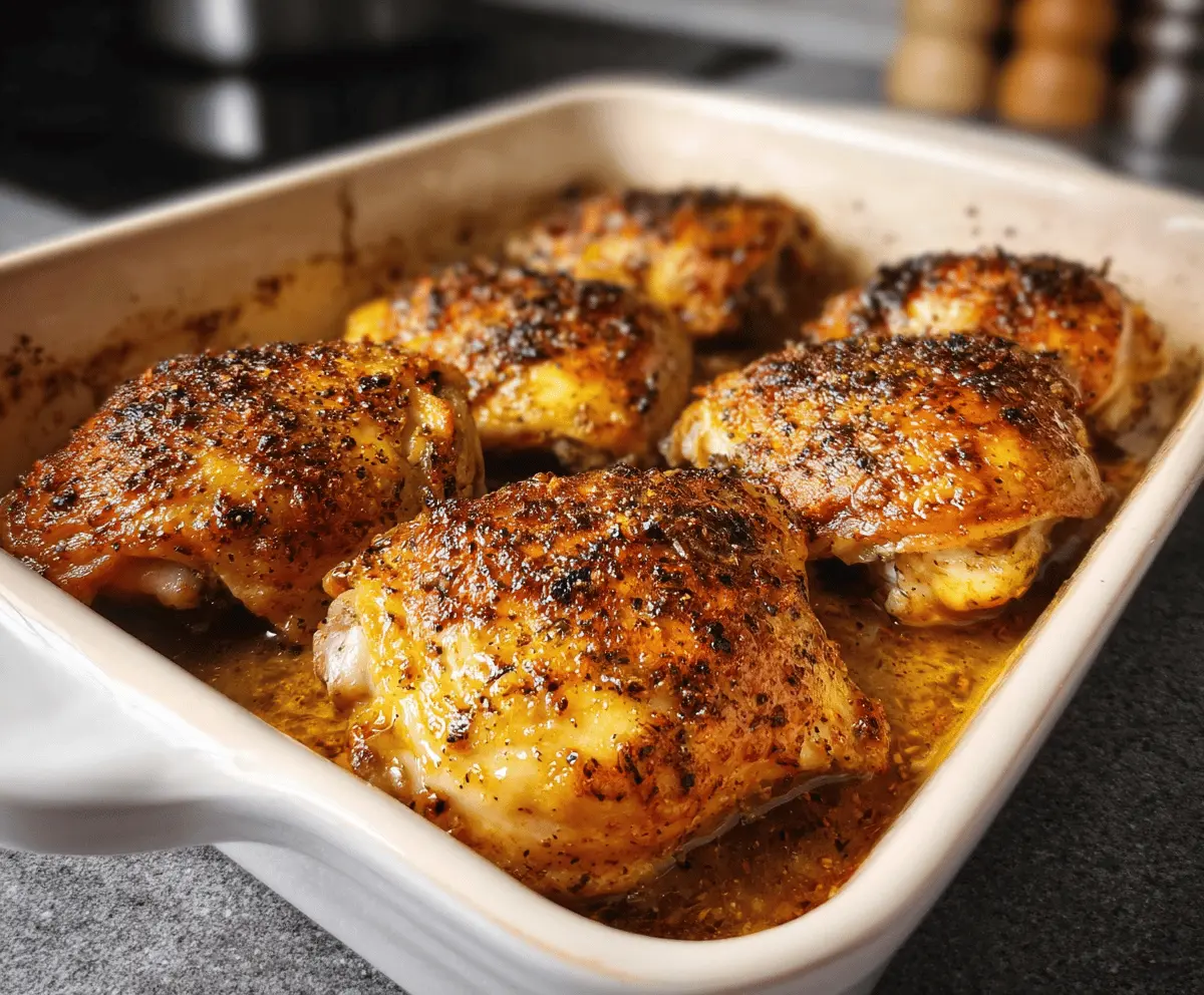 Easy 30-Min Oven Baked Chicken Thighs Recipe