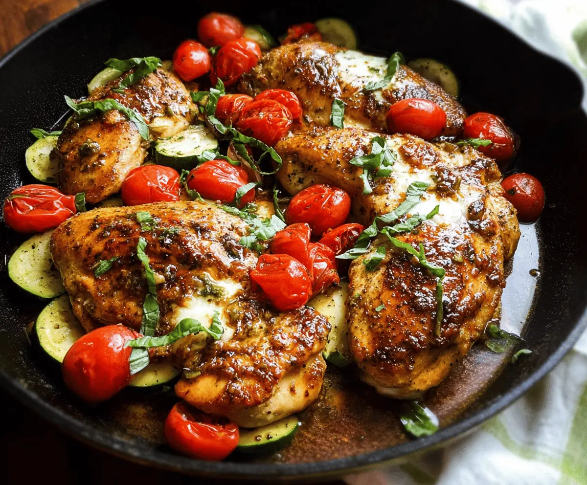 Easy One Pan Balsamic Chicken Dinner