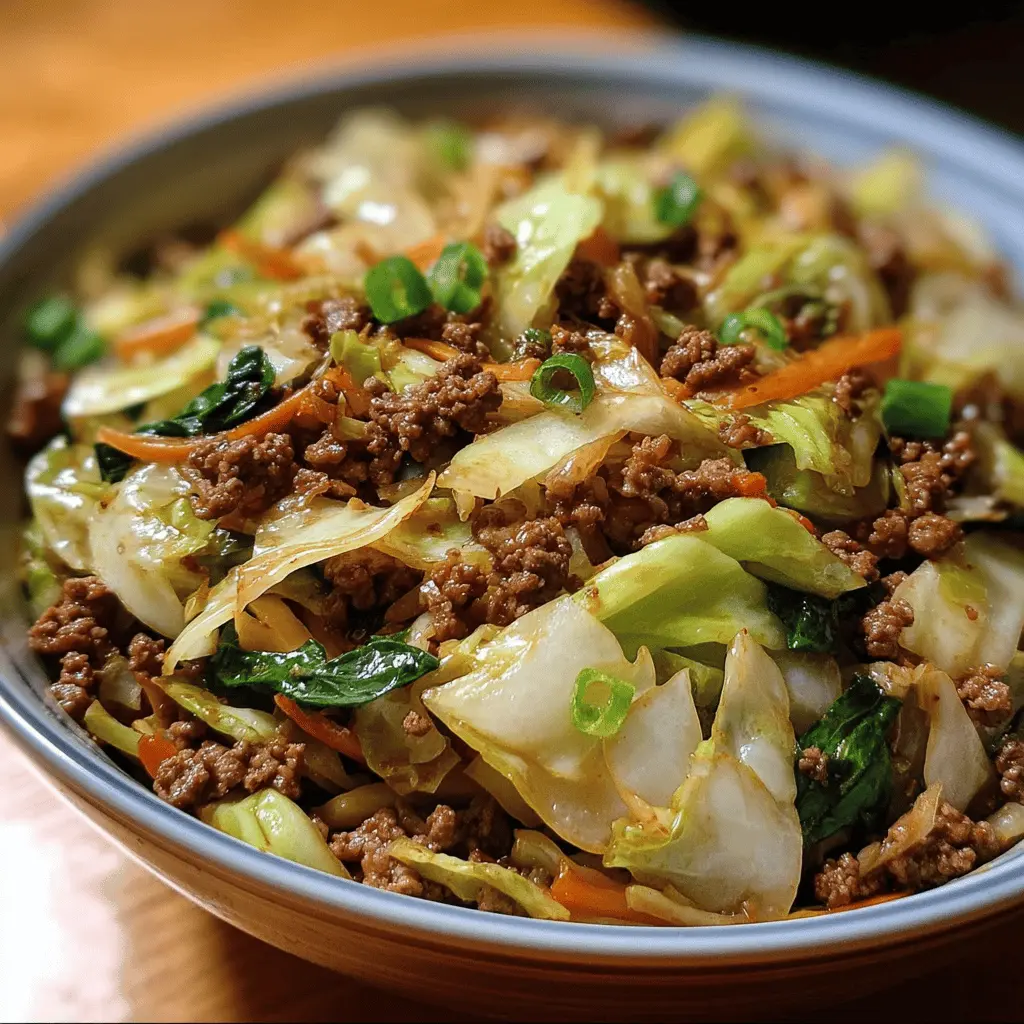 Easy Chinese Ground Beef and Cabbage Stir-Fry Recipe
