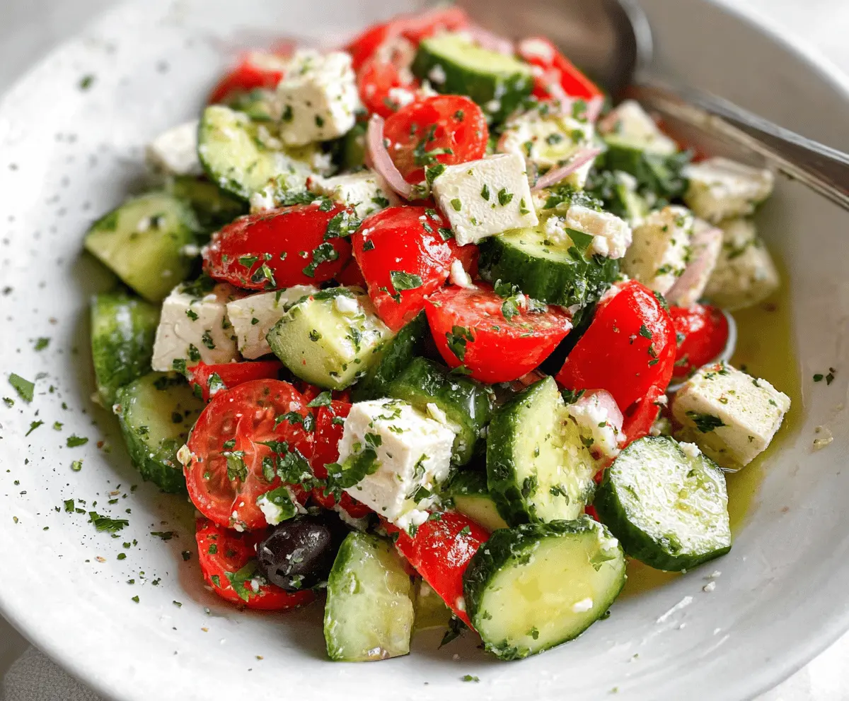 Fresh and Easy Greek Cucumber Salad Recipe