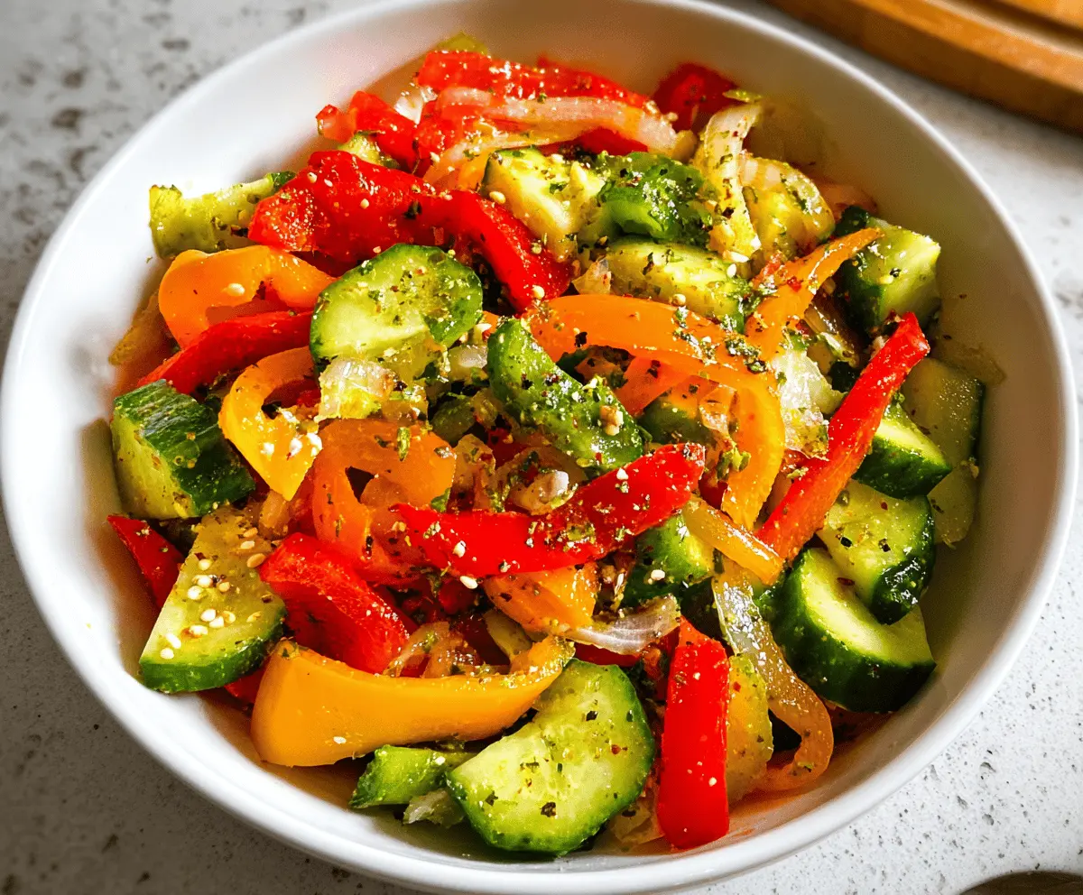 Fresh Cucumber and Sweet Pepper Salad Recipe