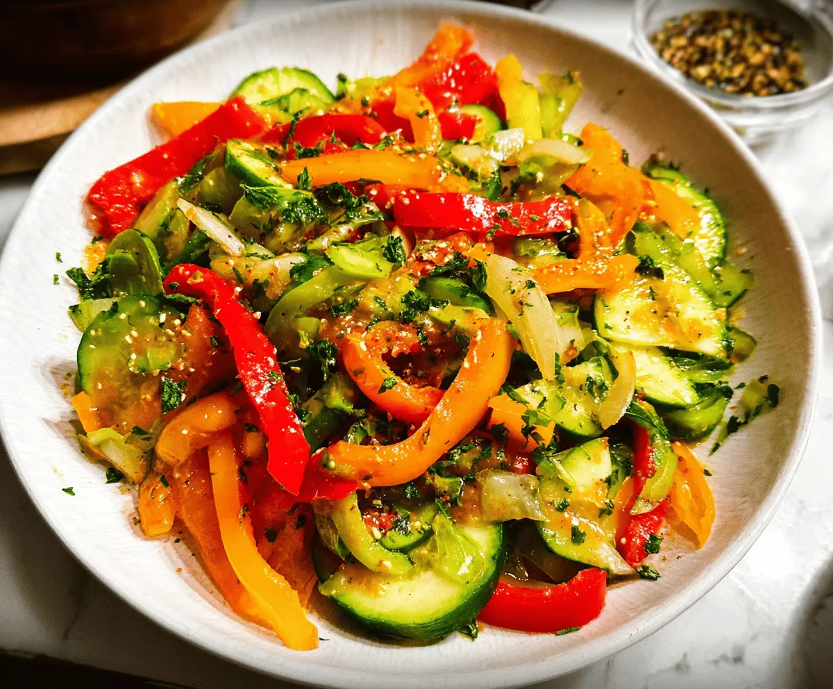 Fresh Cucumber and Sweet Pepper Salad Recipe