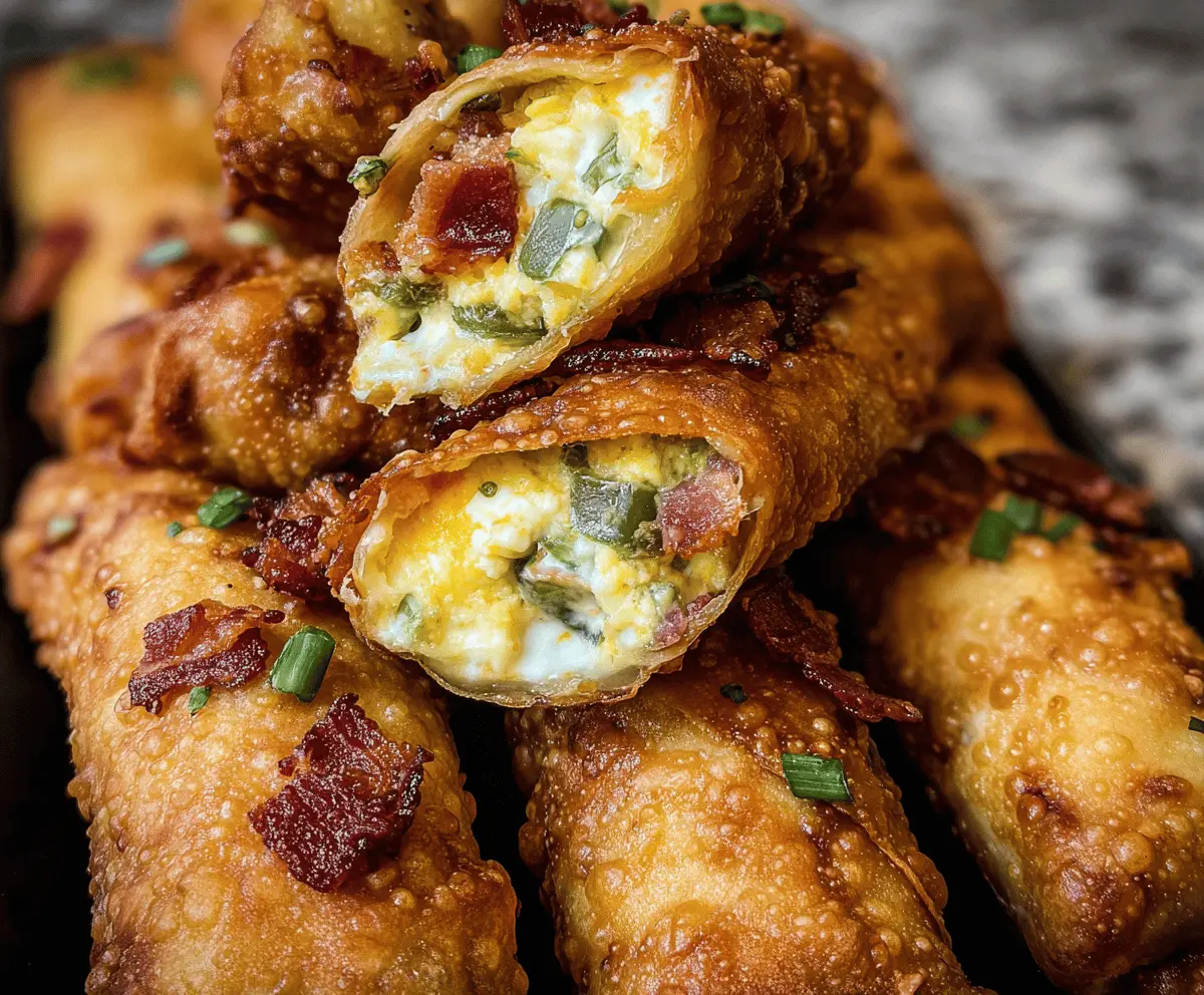 Crispy Bacon Jalapeño Popper Eggrolls Recipe
