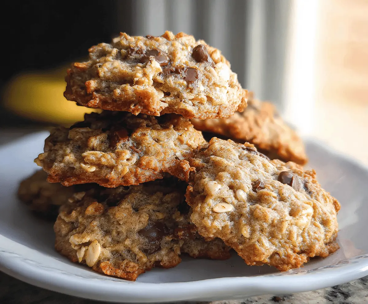 Chewy Banana Oatmeal Cookies Recipe