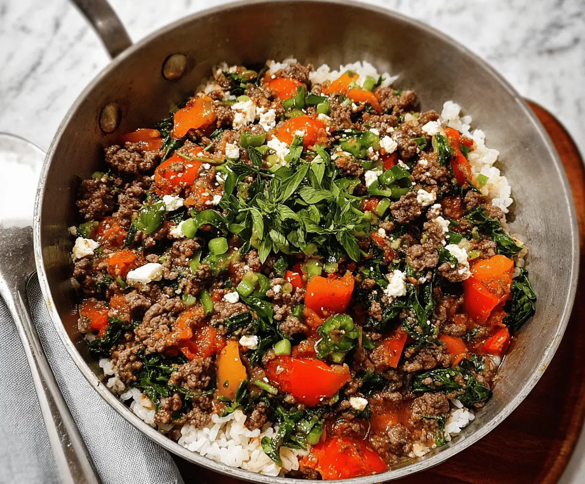 Easy Mediterranean Ground Beef Stir-Fry Recipe