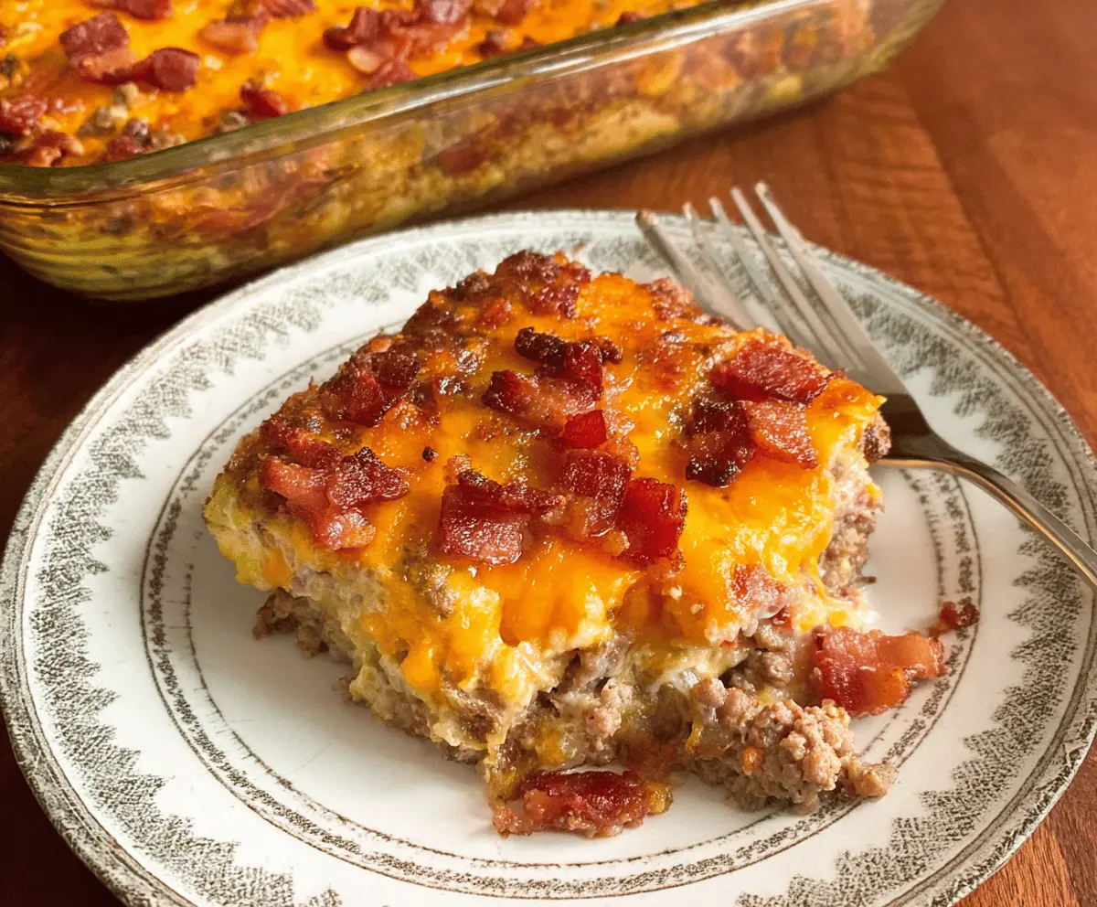 Easy Low-Carb Bacon Cheeseburger Casserole Recipe