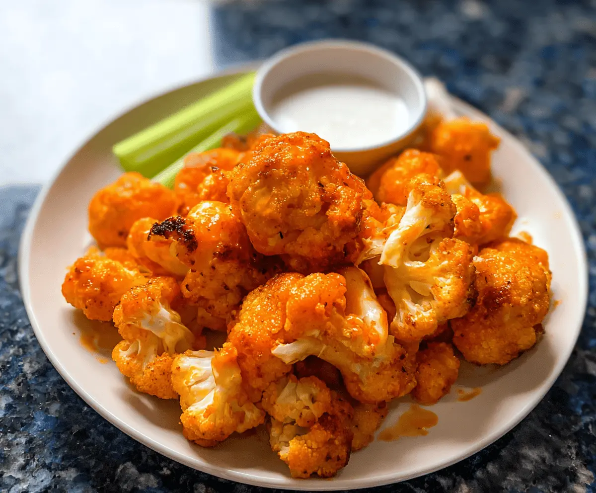 Crispy Air Fryer Buffalo Cauliflower Bites