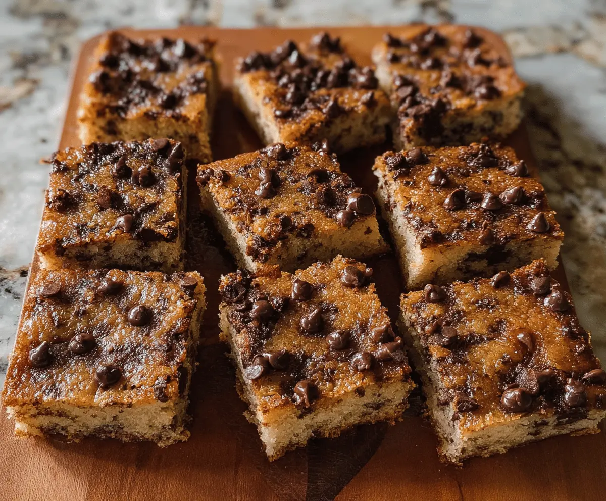 Moist Chocolate Chip Banana Bars Recipe