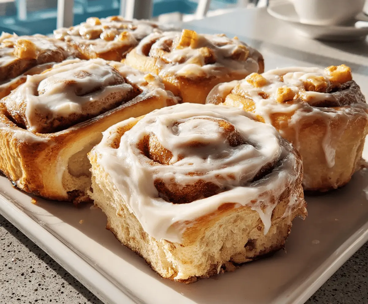 Banana Bread Cinnamon Rolls with Cream Cheese Frosting