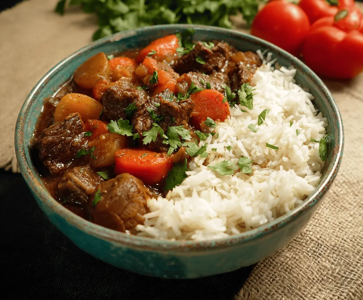 Beef Stew with Rice
